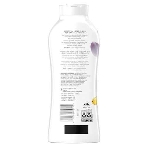 Olay Body Wash Age Defying with Vitamin E & B3 Complex, 24hr Moisturizing Formula, Promotes Visibly Smooth Skin, Ideal for Daily Use, 22 fl oz, (Pack of 2)