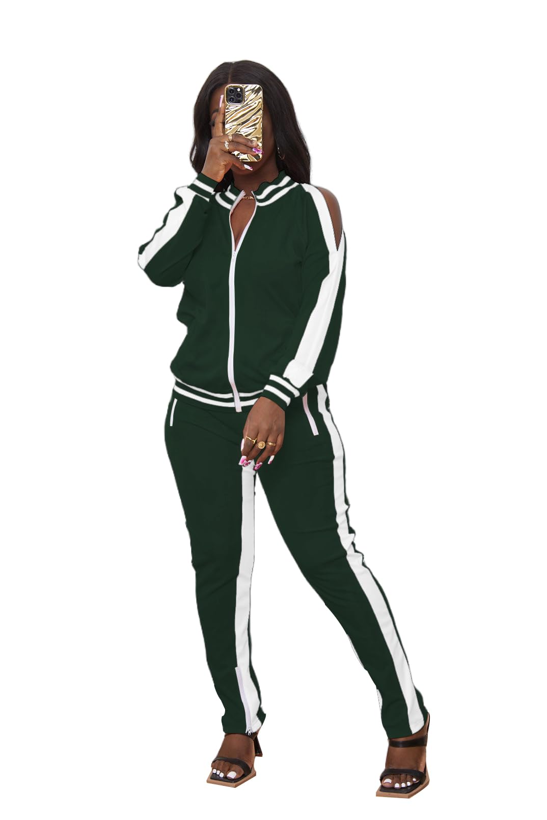 TOPONSKY Women Casual 2 Piece Outfit Long Pant Set Sweatsuits Tracksuits