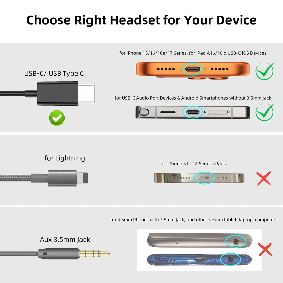 3.5mm Wired Earbuds with Mic for MacBook/Chormebook PC,Magnetic In Ear Buds