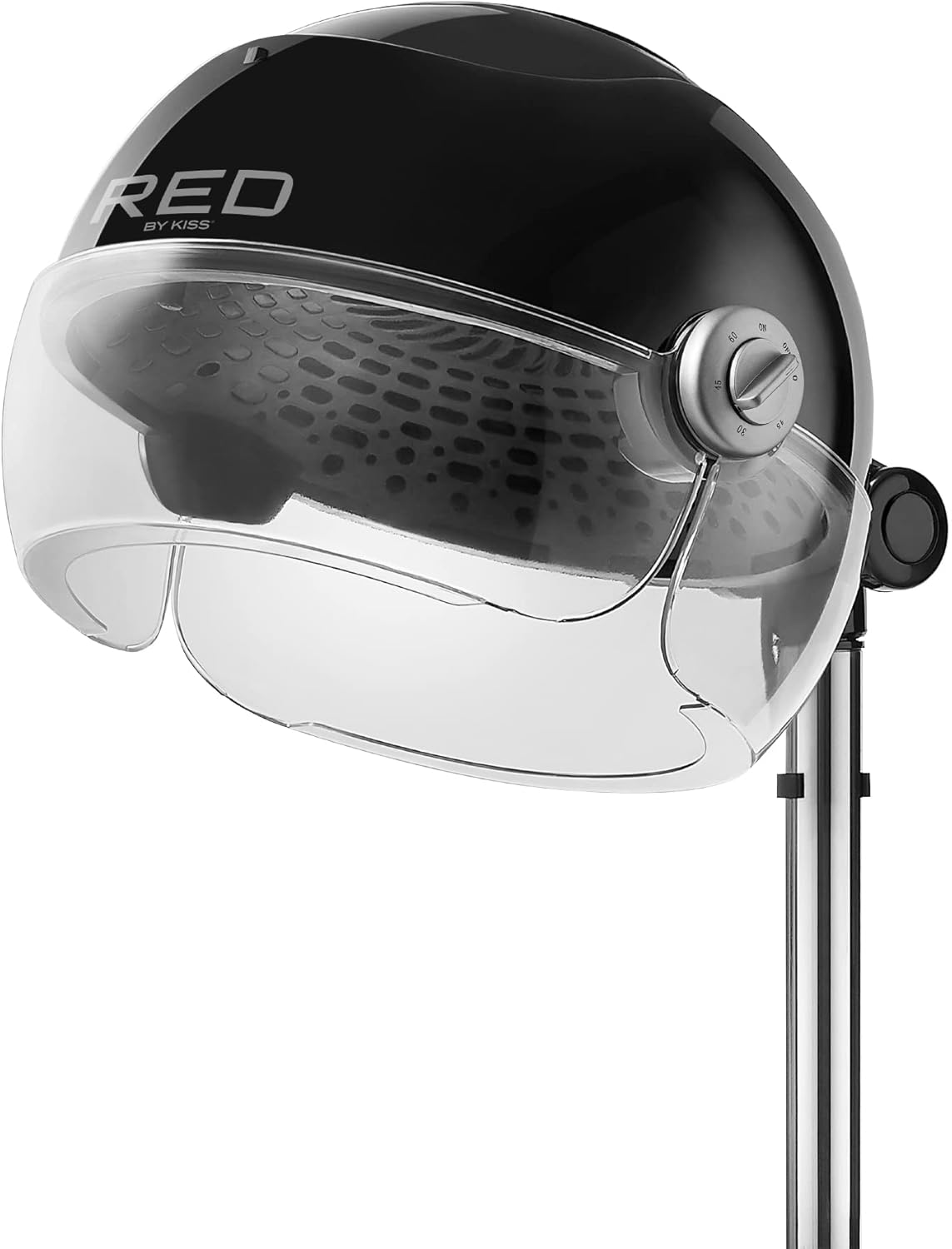 RED by Kiss 3000 Ceramic Stand Hood Dryer with Digital Timer, Adjustable Height, 360° Wheels, 3 Temp Settings, Quick Drying, Comfortable Hood, Ideal for Home & Salon Use