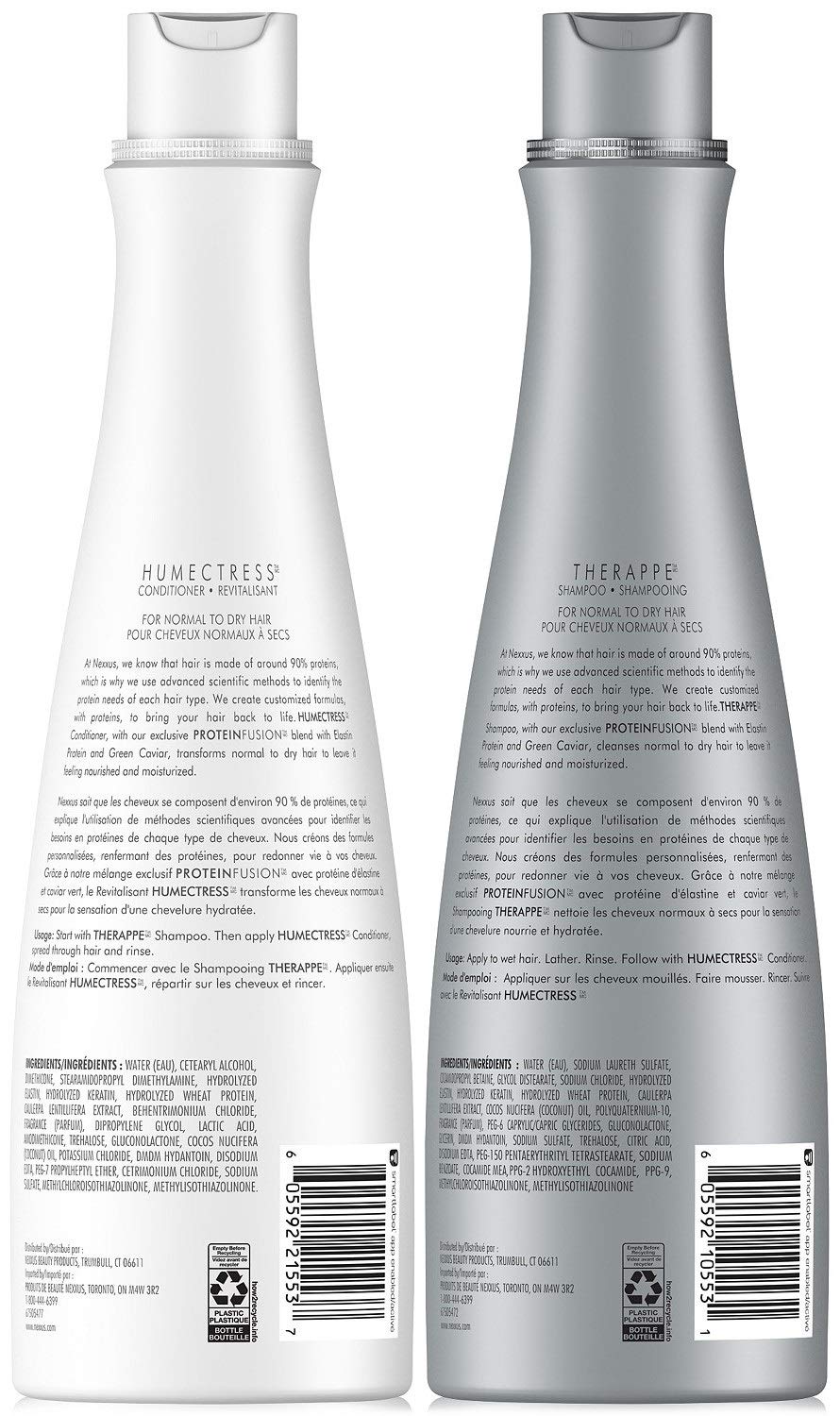 Nexxus Shampoo & Conditioner Combo Pack, Therappe Humectress, Caviar Complex, 13.5 Oz Each