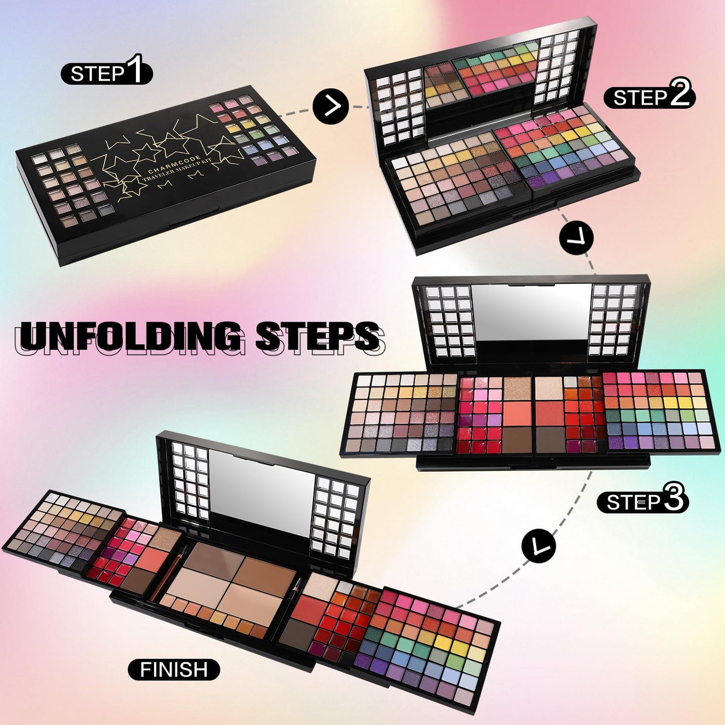 Professional All in One Makeup Kit for Women Full Kit,186 Colors Make Up Palette Valentine's Gift Set, Including Eyeshadow,Lip Gloss,Concealer,Highlighter,Contour,Brow Powder,Mascara,Blush & Brush