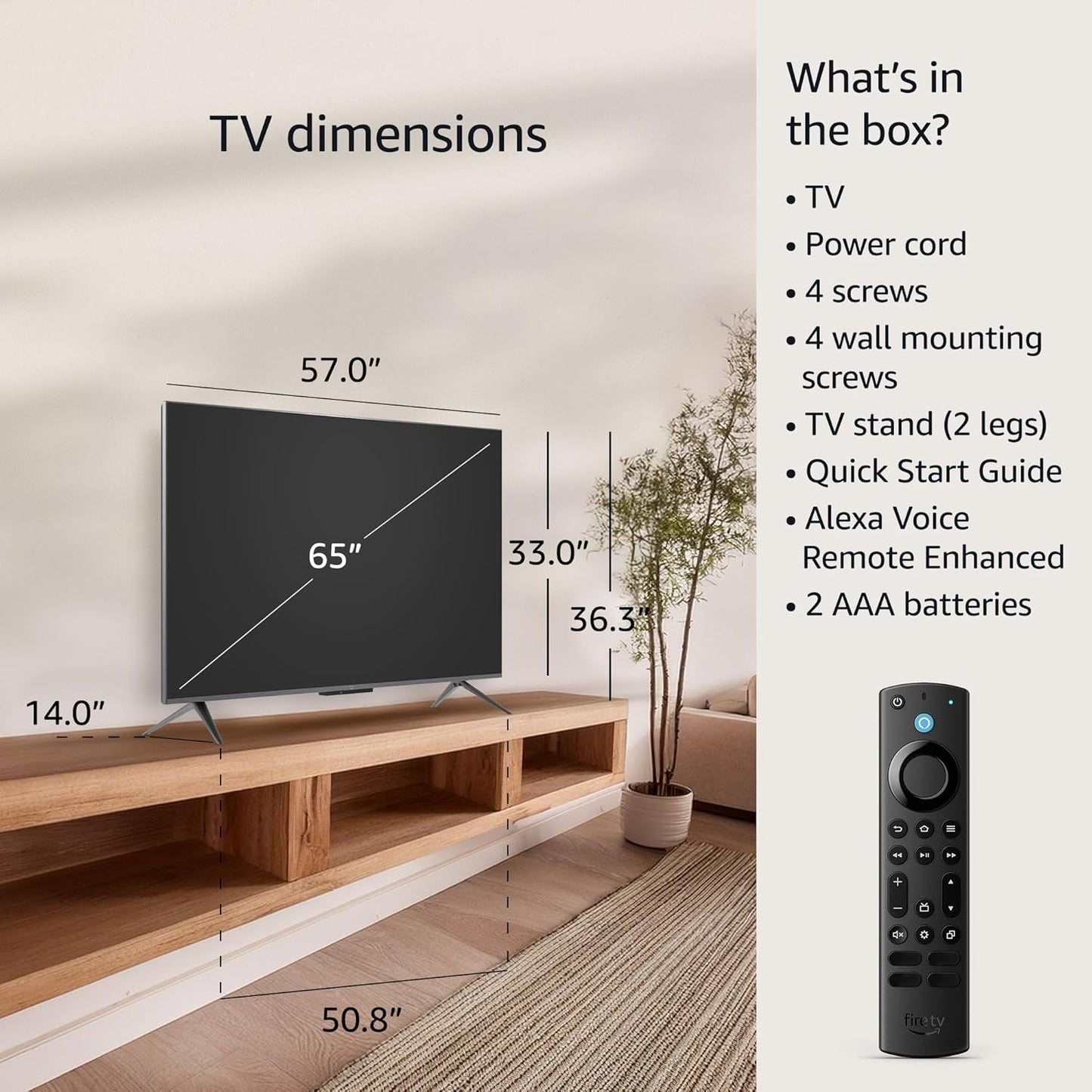 Introducing Amazon Fire TV 65" Omni Mini-LED Series, QLED 4K UHD smart TV, Dolby Vision IQ, 144hz gaming mode, Ambient Experience, hands-free with Alexa, 2024 release