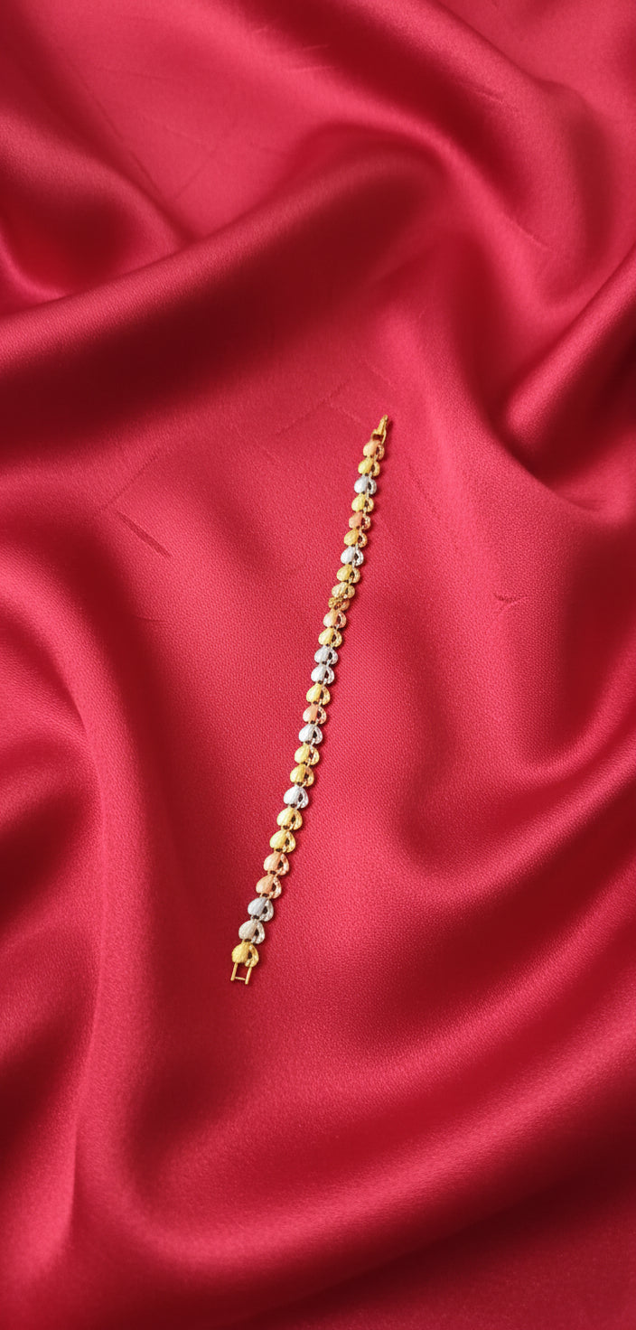 18 Karate Gold - Plated Multi Color Bracelet