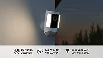 Ring Spotlight Cam Pro, Battery | 3D Motion Detection, Two-Way Talk with Audio+, and Dual-Band Wifi (2022 release) - Black