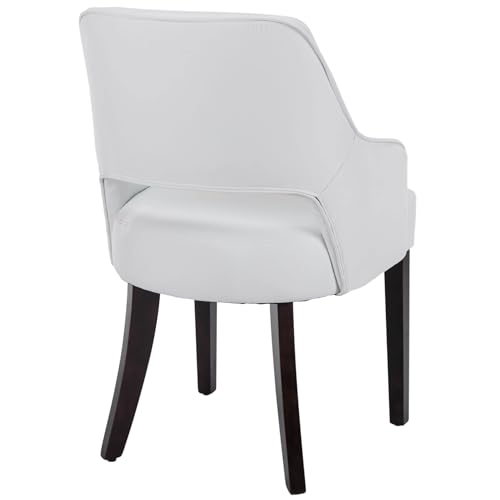 Linen Dining Chairs Set of 4 Upholstered Accent Chairs Side Chair with Wood Legs for Living Room/Dining Room/Bedroom/Restaurant, Cream