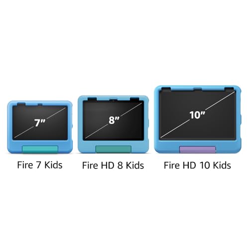 Amazon Fire 7 Kids tablet (newest model) ages 3-7. Top-selling 7" kids tablet on Amazon. Includes ad-free and exclusive content, easy parental controls, 10-hr battery, 16 GB, Blue
