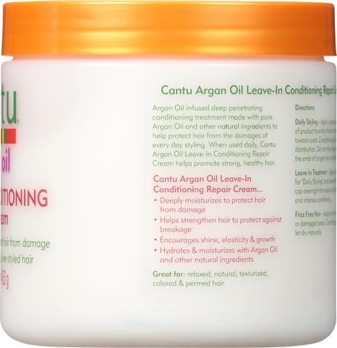Cantu Leave-In Conditioning Repair Cream with Argan Oil, 16 oz