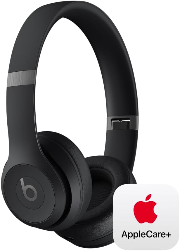 Beats Solo 4 - Wireless On-Ear Bluetooth Headphones, Up to 50-Hour Battery Life, Ultra-Lightweight Comfort, Powerful and Balanced Sound, Apple & Android Compatible - Black & Gold
