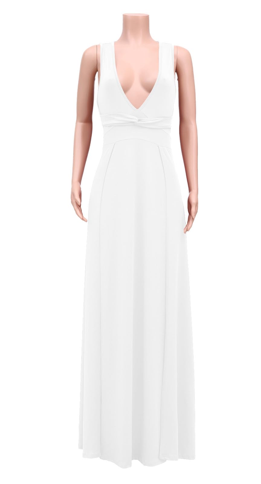 Women's Plus Size Maxi Wrap Dress Sleeveless Deep V Neck Split Dress