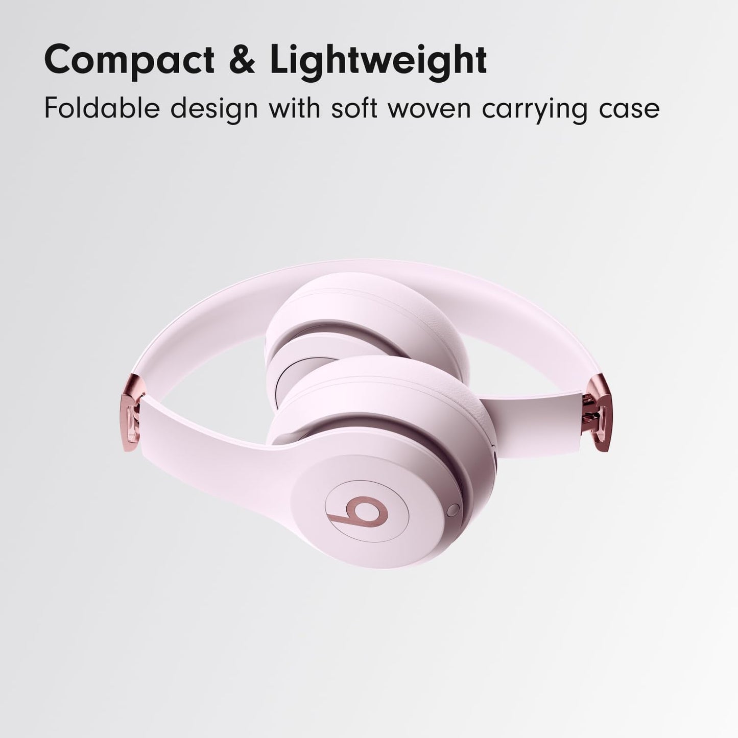 Beats Solo 4 - Wireless On-Ear Bluetooth Headphones, Up to 50-Hour Battery Life, Ultra-Lightweight Comfort, Powerful and Balanced Sound, Apple & Android Compatible - Black & Gold