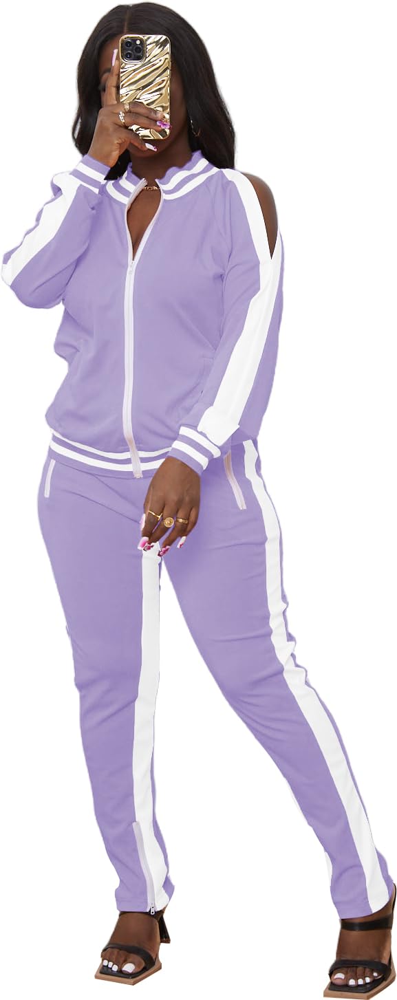 TOPONSKY Women Casual 2 Piece Outfit Long Pant Set Sweatsuits Tracksuits