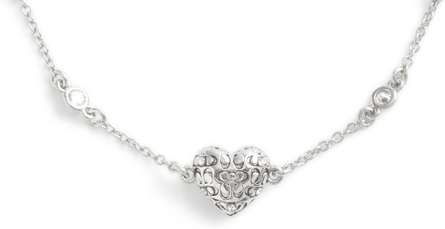 COACH Women's Signature Quilted Heart Slider Bracelet