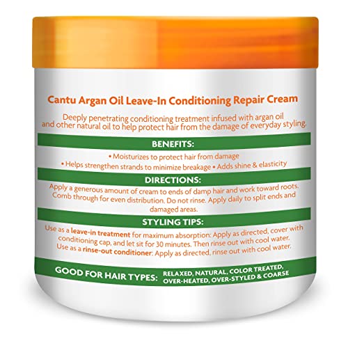 Cantu Leave-In Conditioning Repair Cream with Argan Oil, 16 oz