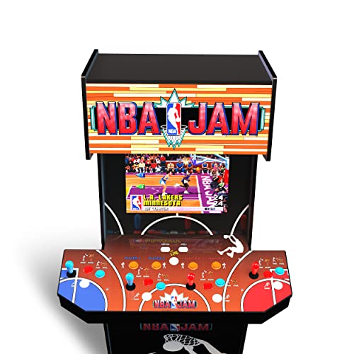 ARCADE1UP NBA Jam Deluxe 2-Player Control Panel Arcade Machine, Built for Your Home, 5 Foot Tall Cabinet with 3 Classic Games