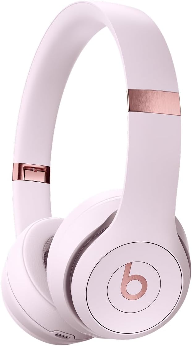 Beats Solo 4 - Wireless On-Ear Bluetooth Headphones, Up to 50-Hour Battery Life, Ultra-Lightweight Comfort, Powerful and Balanced Sound, Apple & Android Compatible - Black & Gold
