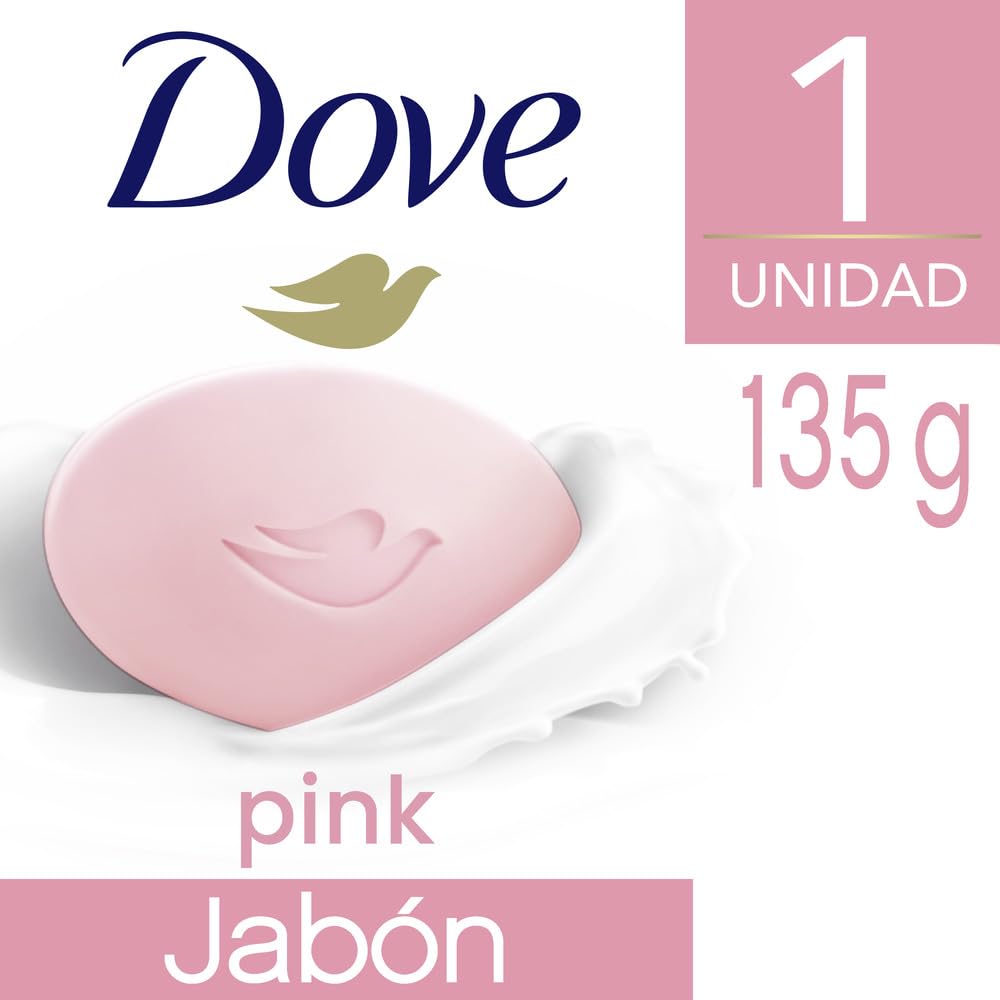 Dove Beauty Bar Soap Pink Rosa 6 Count for Soft, Smooth Skin, Cleans & Moisturizes 3.75 oz