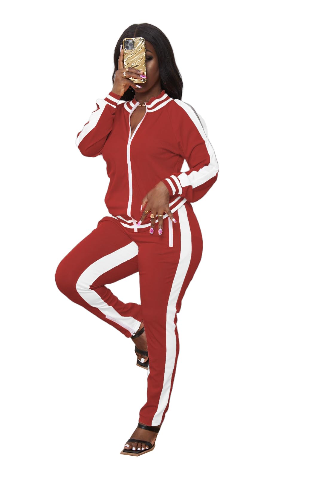 TOPONSKY Women Casual 2 Piece Outfit Long Pant Set Sweatsuits Tracksuits