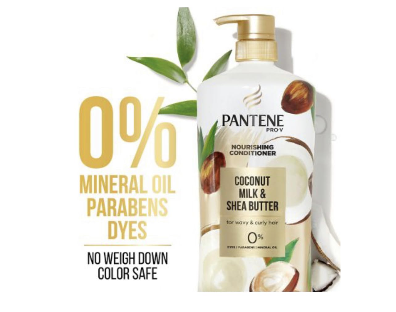 Pantene Pro-V Nourishing Shampoo & Conditioner, Coconut Milk & Shea Butter (38.2 fl. oz.)