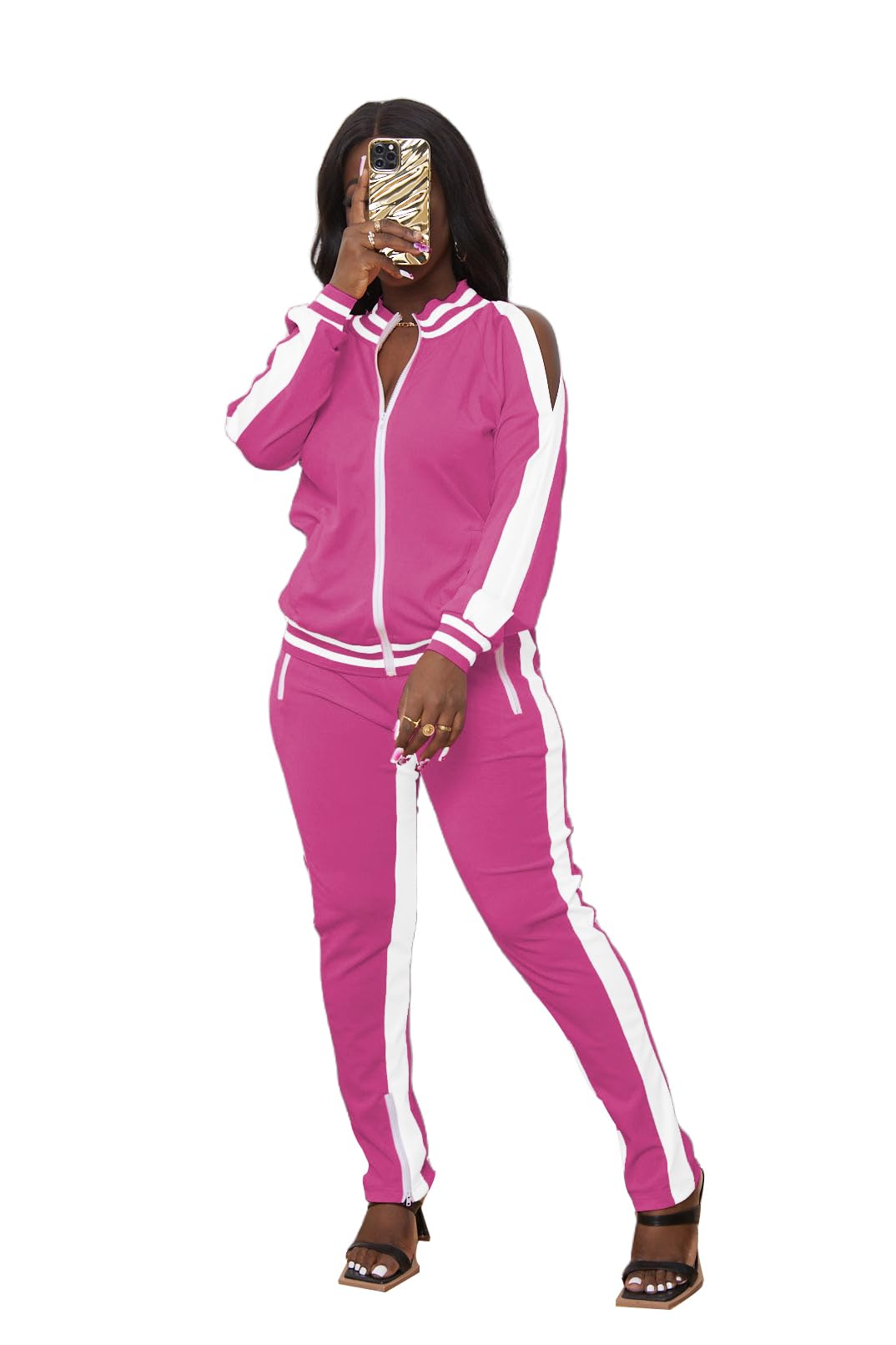 TOPONSKY Women Casual 2 Piece Outfit Long Pant Set Sweatsuits Tracksuits