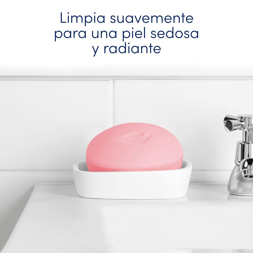 Dove Beauty Bar Soap Pink Rosa 6 Count for Soft, Smooth Skin, Cleans & Moisturizes 3.75 oz