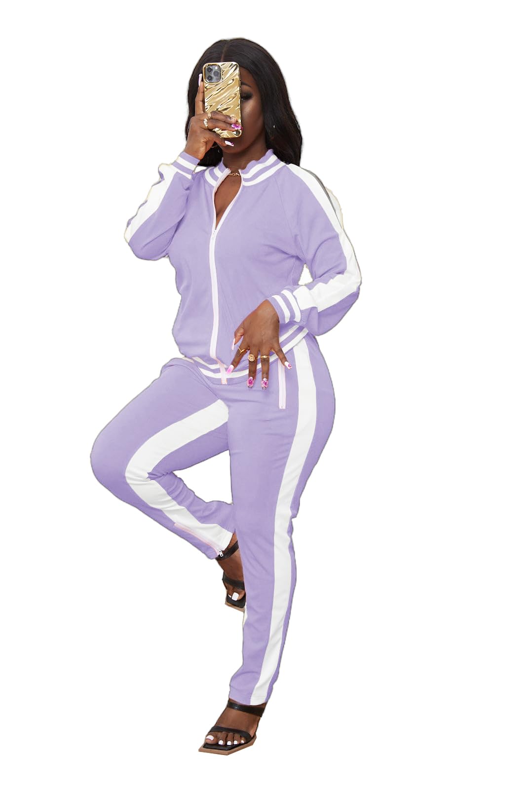 TOPONSKY Women Casual 2 Piece Outfit Long Pant Set Sweatsuits Tracksuits