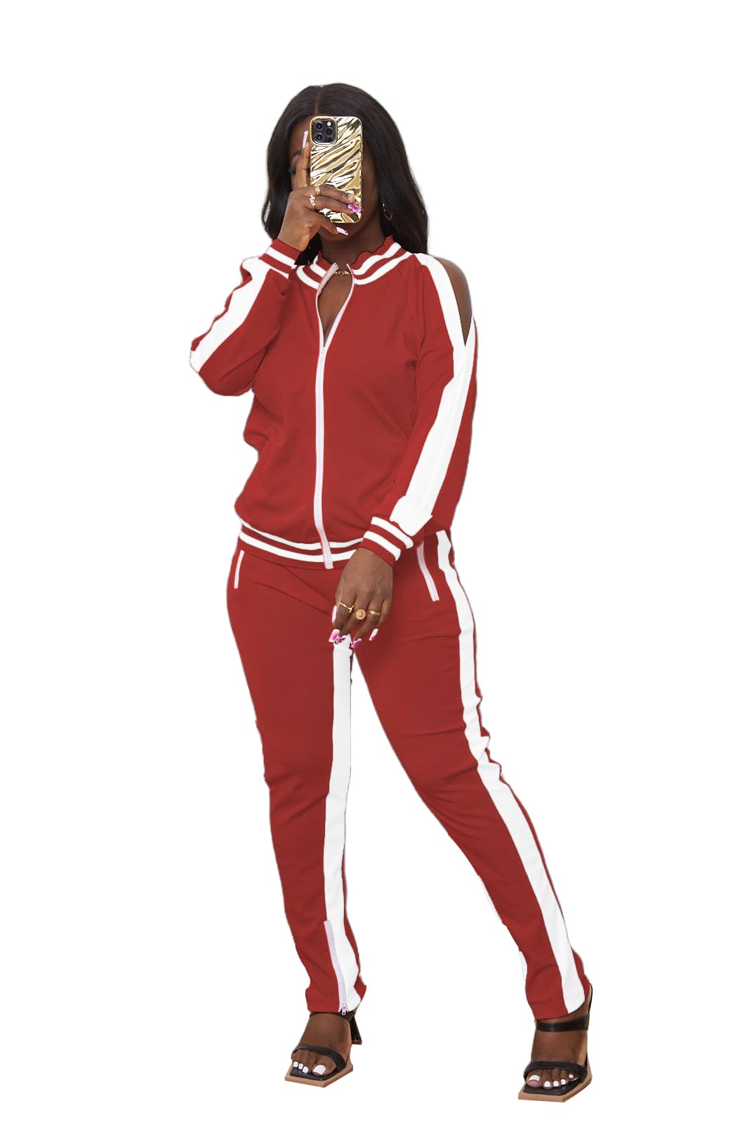 TOPONSKY Women Casual 2 Piece Outfit Long Pant Set Sweatsuits Tracksuits