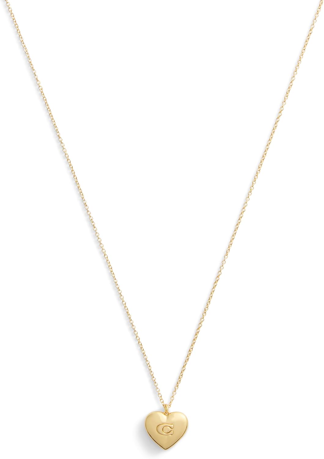 COACH Women's Signature Heart Pendant Necklace