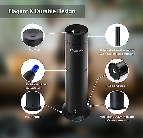 डिफ्यूज़र- वाटरलेस डिफ्यूज़र मशीन-घर के लिए डिफ्यूज़र-एसेंशियल ऑयल डिफ्यूज़र-स्टूडियो सेंट डिफ्यूज़र-वाटरलेस-बड़ा कमरा-ठंडी हवा-ऑफिस खुशबू-रिमोट कंट्रोल (काला) 