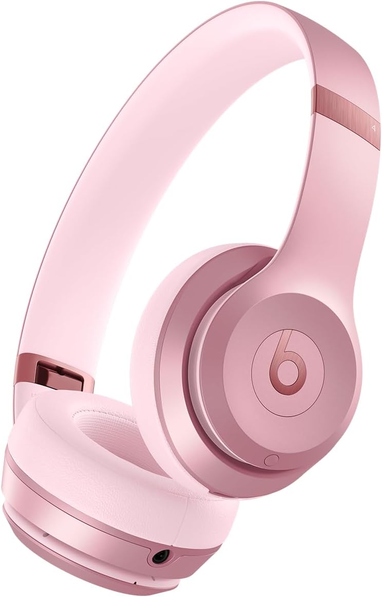 Beats Solo 4 - Wireless On-Ear Bluetooth Headphones, Up to 50-Hour Battery Life, Ultra-Lightweight Comfort, Powerful and Balanced Sound, Apple & Android Compatible - Black & Gold