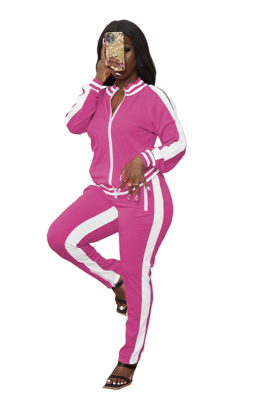 TOPONSKY Women Casual 2 Piece Outfit Long Pant Set Sweatsuits Tracksuits