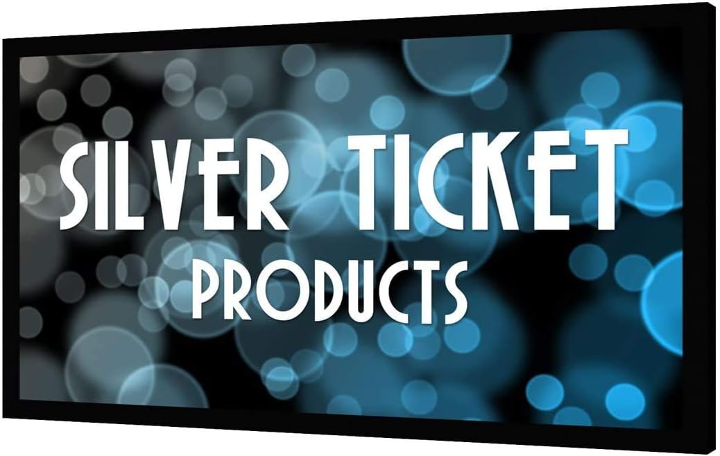 Silver Ticket Products STR Series 6 Piece White 1.1 Gain 120" Diagonal 16:9 Format Projection Screen, Aluminum Frame, Wall Mounted, 109.25x63.625 inches STR-169120
