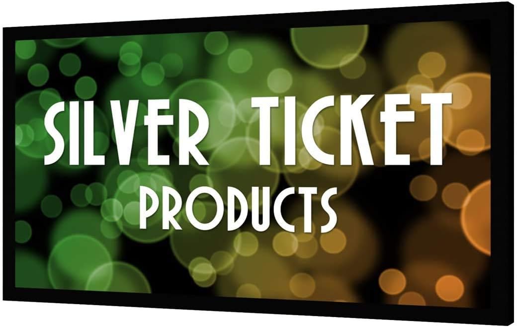 Silver Ticket Products STR Series 6 Piece White 1.1 Gain 120" Diagonal 16:9 Format Projection Screen, Aluminum Frame, Wall Mounted, 109.25x63.625 inches STR-169120