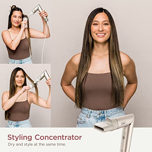 Shark FlexStyle Hair Dryer & Powerful Styling System with 6-Piece Hair Styling Tools, Paddle Brush, Curl-Defining Hair Diffuser, Auto-Wrap Curlers, Styling Concentrator, Oval Brush &, Black, HD440BK