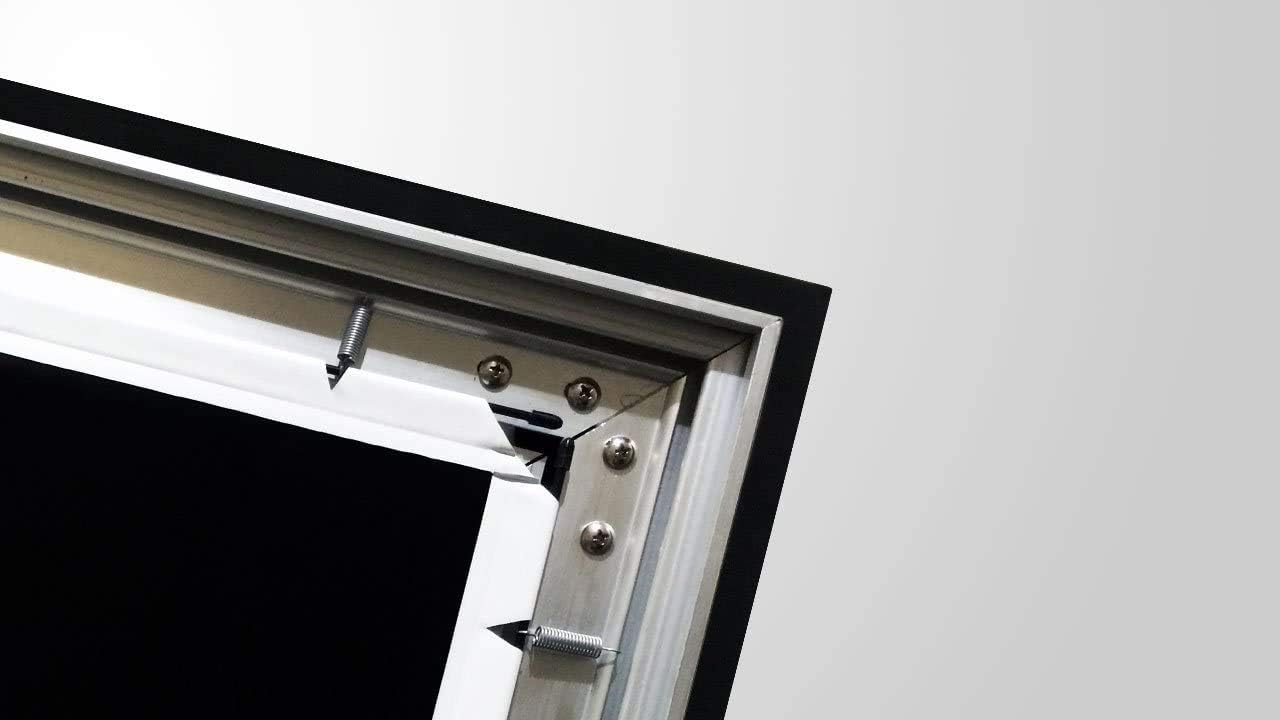 Silver Ticket Products STR Series 6 Piece White 1.1 Gain 120" Diagonal 16:9 Format Projection Screen, Aluminum Frame, Wall Mounted, 109.25x63.625 inches STR-169120