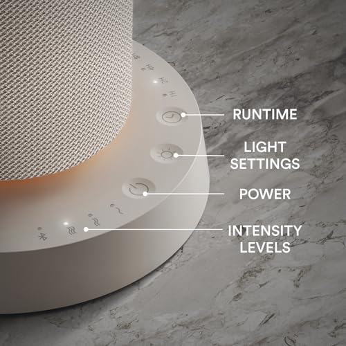 Homedics SereneScent Fabric Rechargeable Waterless Diffuser, Use with Homedics SereneScent Oil 120ml (Sold Separately) Cordless Aromatherapy, Adjustable Mist & Timer, 6 Calming Lights, Black