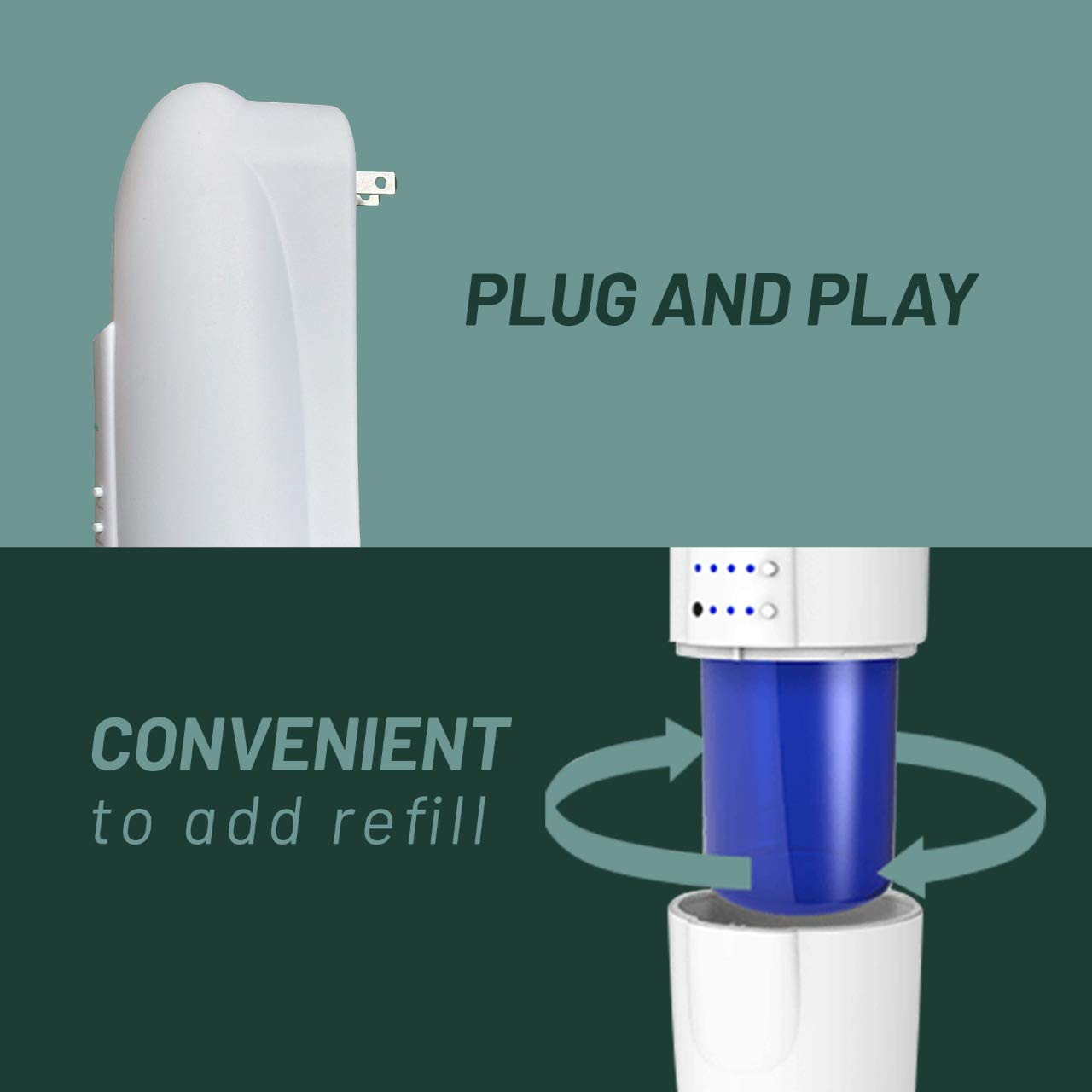 AROMAPLAN Authentic Plug in Waterless Diffuser - Up to 500 Sq. FT Coverage - Nanotechnology Plug in Oil Diffuser for Essential Oils -for Home and Office - Wall Silent & Waterless Oil Diffuser (White)