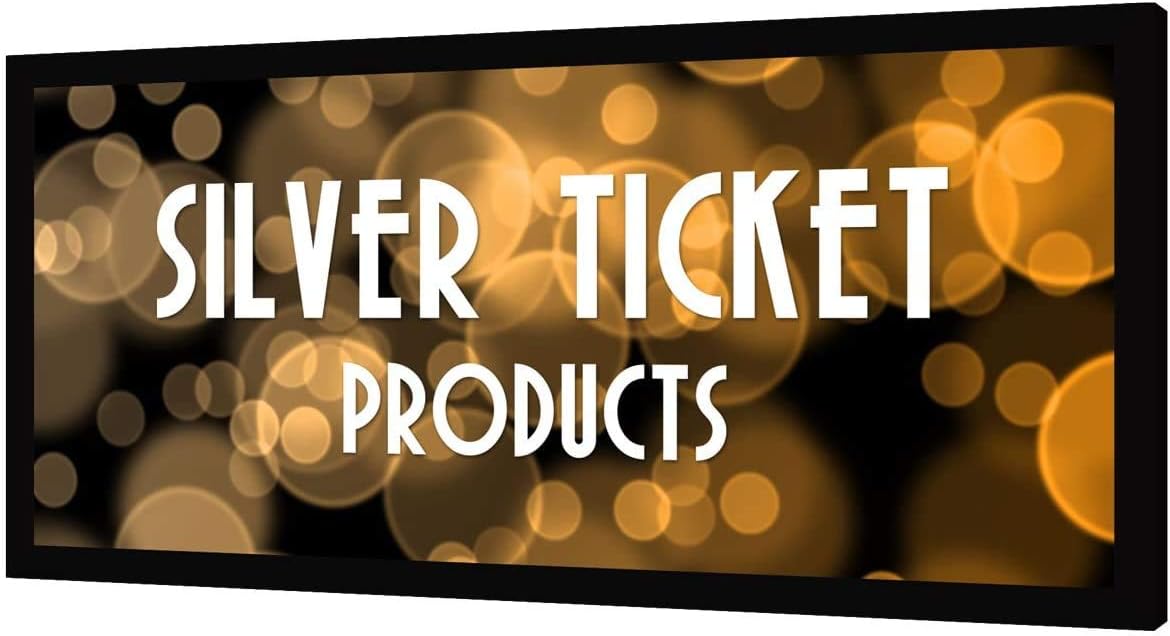 Silver Ticket Products STR Series 6 Piece White 1.1 Gain 120" Diagonal 16:9 Format Projection Screen, Aluminum Frame, Wall Mounted, 109.25x63.625 inches STR-169120