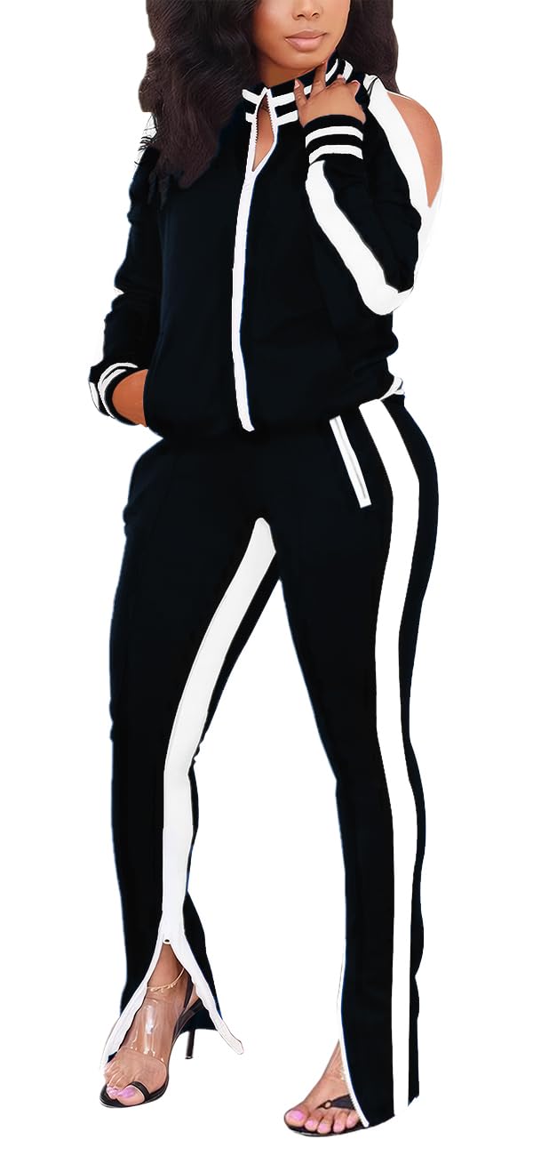 TOPONSKY Women Casual 2 Piece Outfit Long Pant Set Sweatsuits Tracksuits
