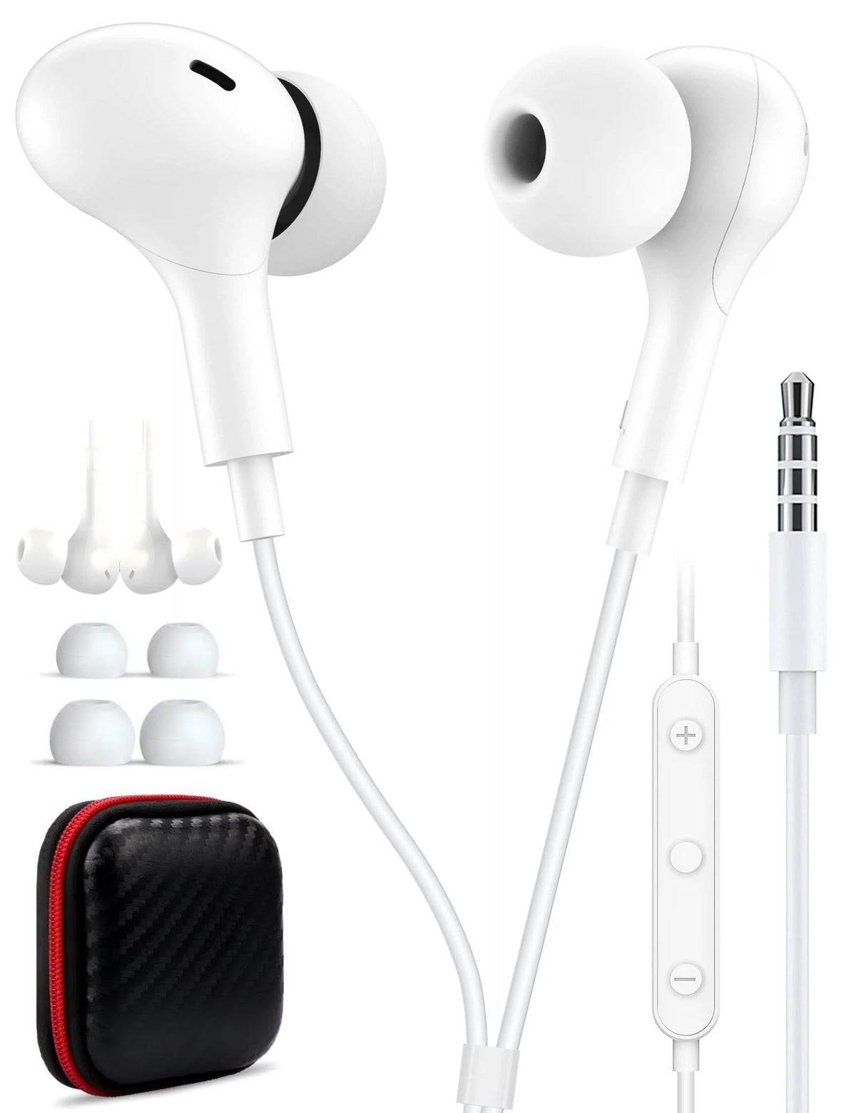 3.5mm Wired Earbuds with Mic for MacBook/Chormebook PC,Magnetic In Ear Buds