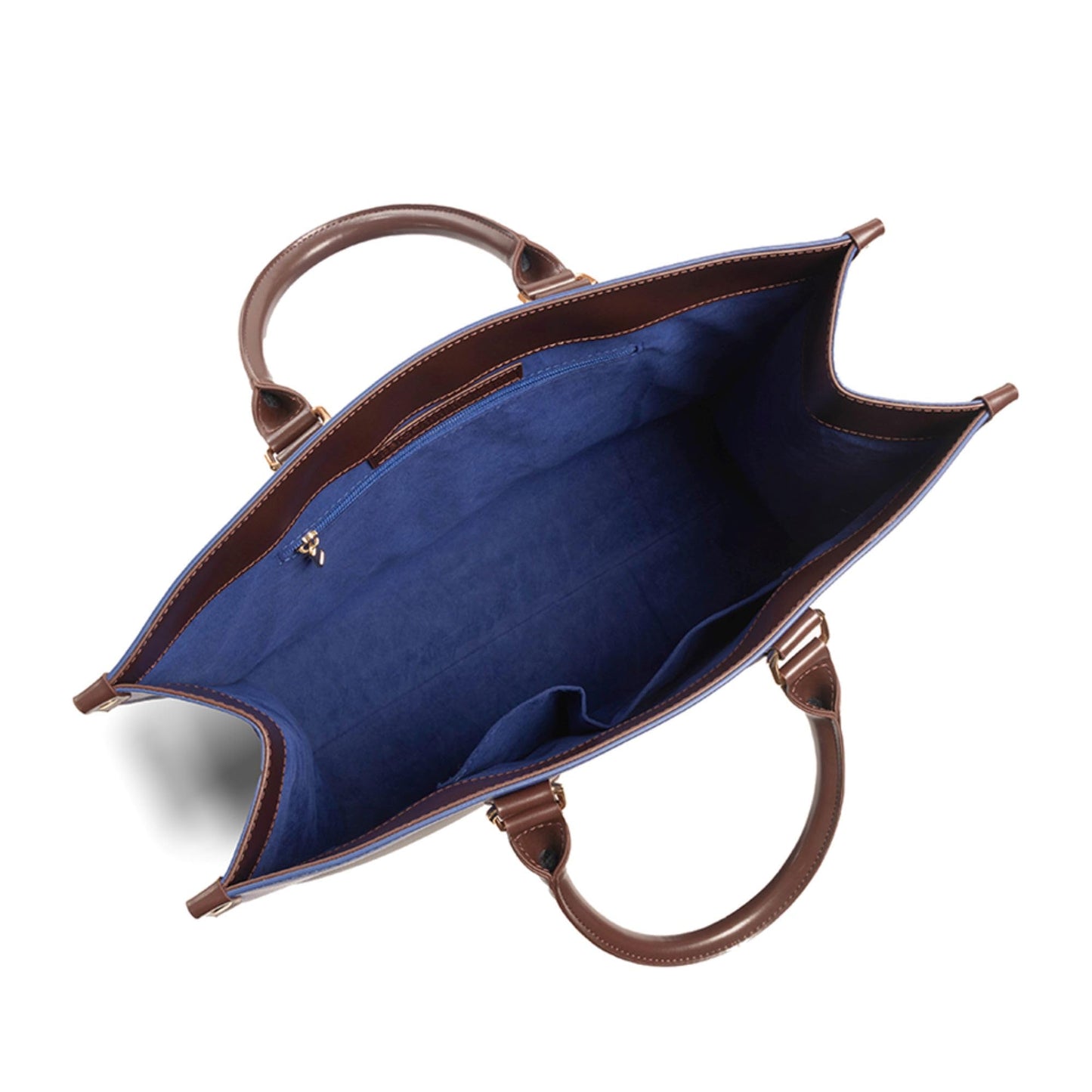 Pardon My Fro Tote Bag for Women – Large Shoulder Bag with Zippered Compartment, Fits Laptop, Mahogany Yellow and Tribe Blue