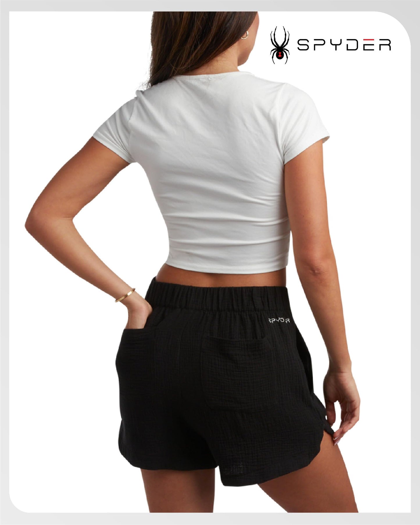 Spyder Womens Shorts - Lightweight Breathable Woven Pull On Shorts for Women with Side Pockets for Casual Daily Wear