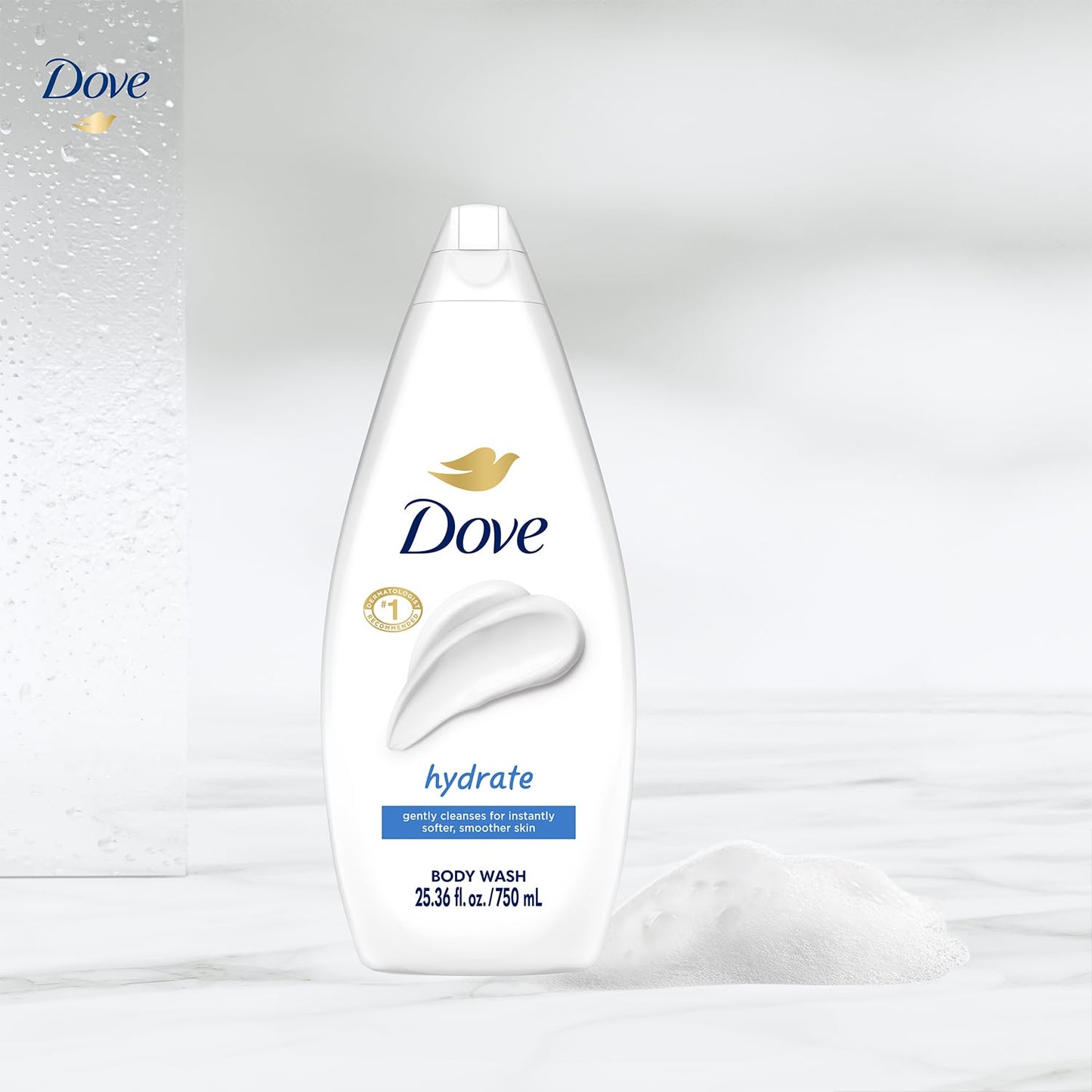 Dove Body Wash with Pump Sensitive Skin For 24hr Lotion-Soft Skin Moisturizing Skin Cleanser Gentle Hypoallergenic Formula with No Sulfates No Parabens 30.6 oz