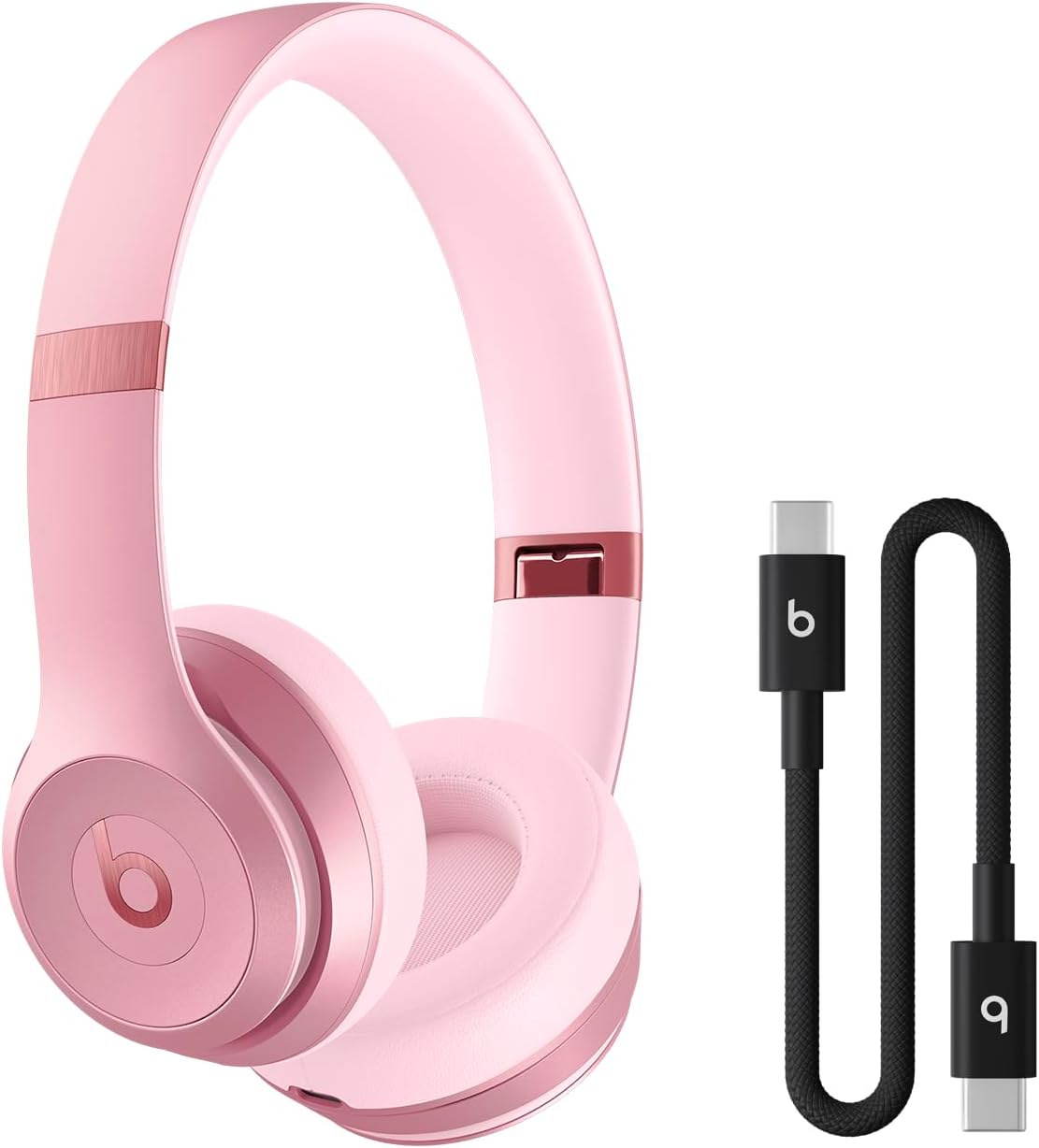 Beats Solo 4 - Wireless On-Ear Bluetooth Headphones, Up to 50-Hour Battery Life, Ultra-Lightweight Comfort, Powerful and Balanced Sound, Apple & Android Compatible - Black & Gold