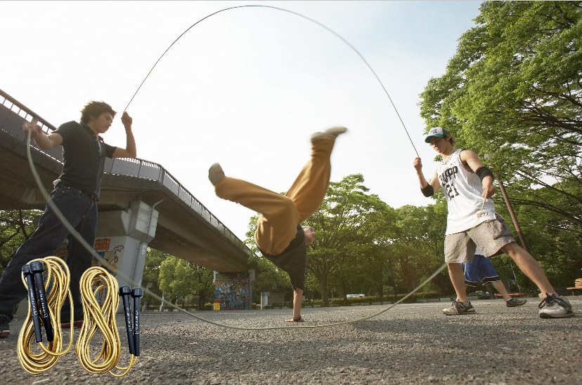 Street Ropez Royalty Double Dutch Jump Ropes (Set of 2) – 14 ft, Heavy-Weight, Tangle-Free, No Doubling Needed, Perfect for Beginners & Pros + Bonus Storage Bag