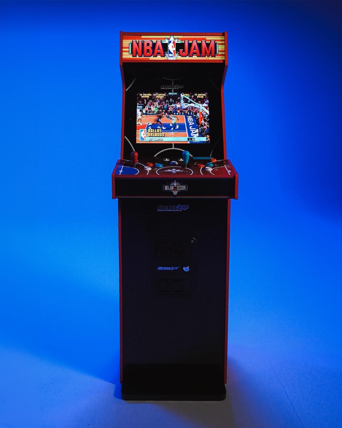 ARCADE1UP NBA Jam Deluxe 2-Player Control Panel Arcade Machine, Built for Your Home, 5 Foot Tall Cabinet with 3 Classic Games