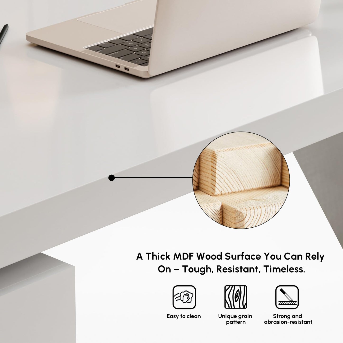 homary 70.9" Modern L-Shape Executive Desk, Home Office Desk with Drawers & Cabinet Modern Computer Desk for Home Business Furniture, Black, Right Hand