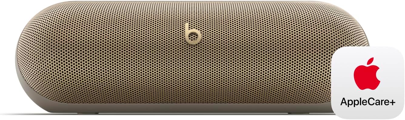 Beats Pill - Portable Bluetooth Speaker- Up to 24H Battery Life, Water Resistant, Bluetooth, Apple & Android Compatible, Seriously Loud Sound for Home, Outdoor and Travel- Champagne Gold