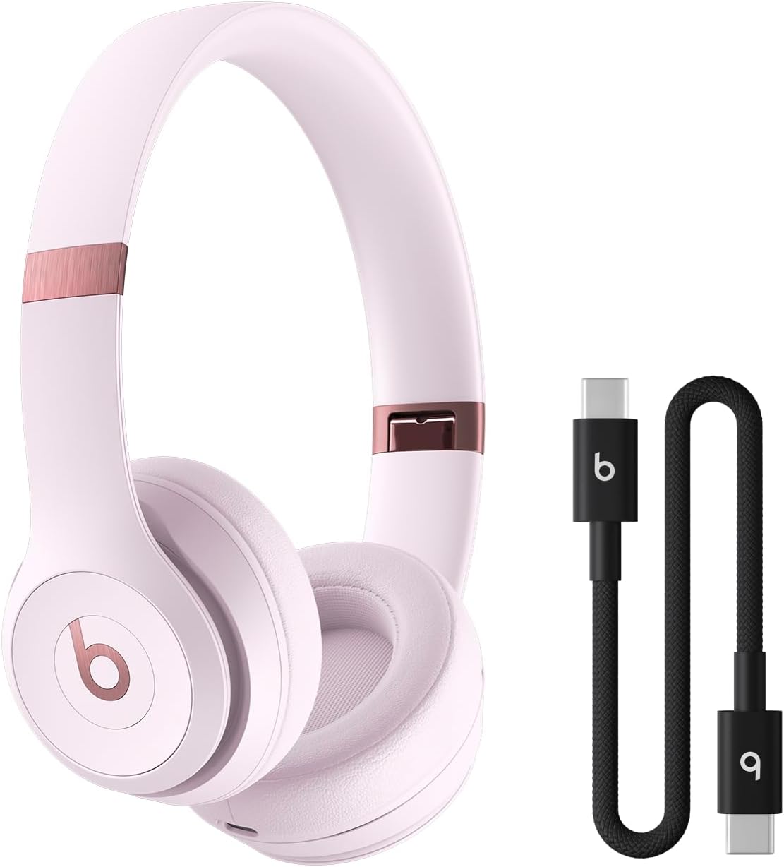 Beats Solo 4 - Wireless On-Ear Bluetooth Headphones, Up to 50-Hour Battery Life, Ultra-Lightweight Comfort, Powerful and Balanced Sound, Apple & Android Compatible - Black & Gold