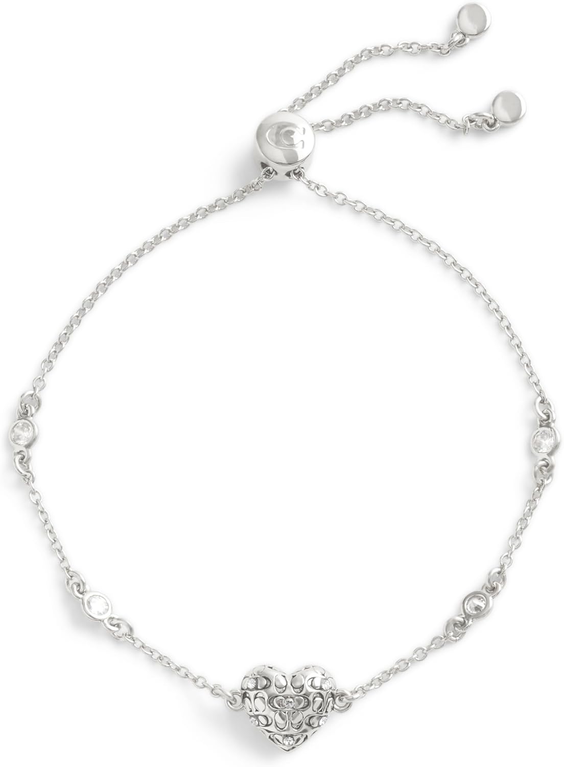 COACH Women's Signature Quilted Heart Slider Bracelet